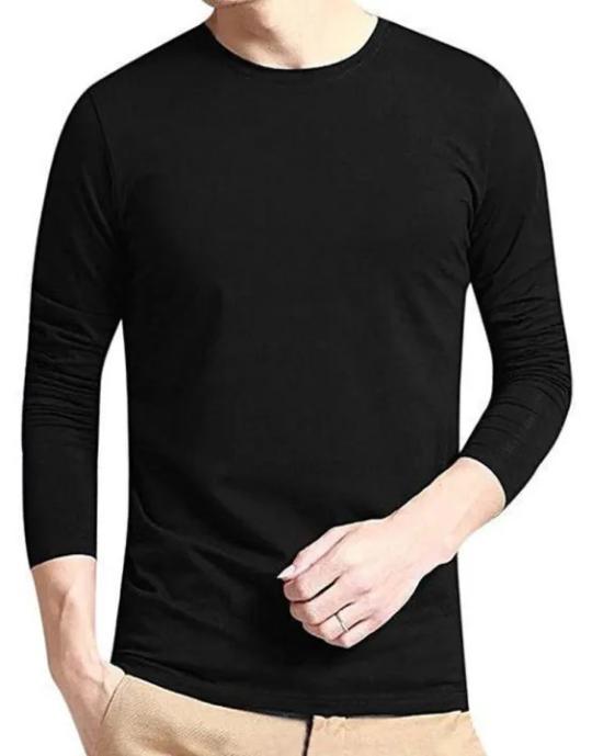 Full-sleeved T-shirt | Black Color | 100% Cotton Fabric